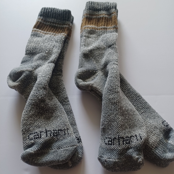 Carhartt Lot Of 2 Wool Blend Mid Calf Socks Men's 9-11.5 **Offers Considered ** - Picture 1 of 3